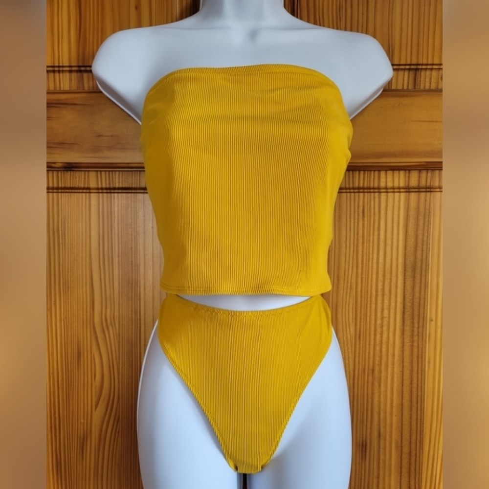 Aerie Ribbed Strapless Bikini